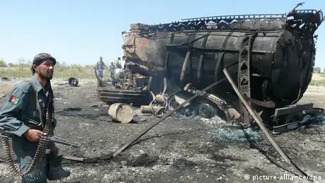 Tanklaster Bombardement in Kunduz
