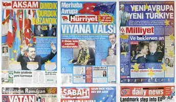 Türkei Beitrittsverhandlungen Reaktionen Zeitungen