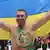 Vitali Klitschko im Ring mit der Fahne der Ukraine (Foto: imago/ITAR-TASS)