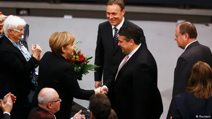 Bundestag Vereidigung Kanzlerwahl Berlin Sigmar Gabriel