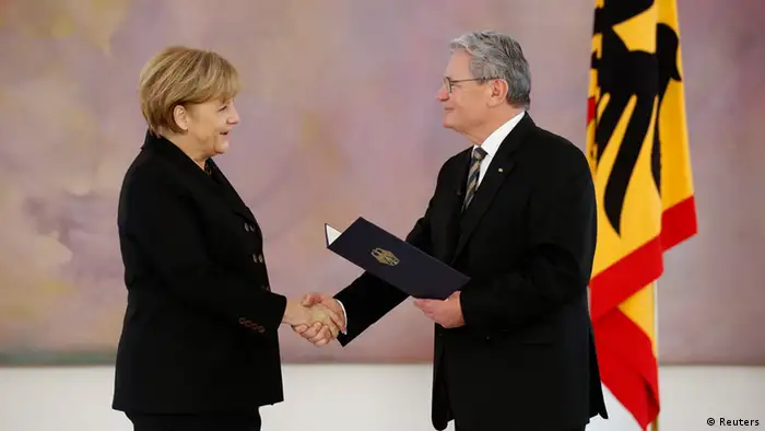 Angela Merkel Joachim Gauck Vereidigung Kanzlerin Kanzleramt 2013