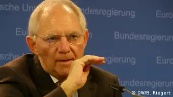 Wolfgang Schäuble Treffen der EU Finanzminister in Brüssel 18.12.2013