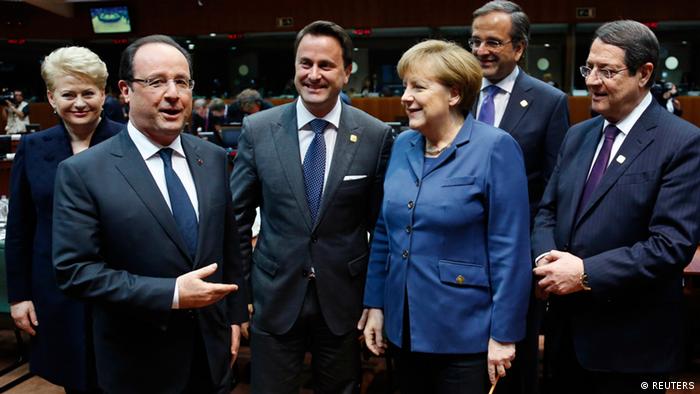 EU Gipfel in Xavier Grybauskaite, Hollande, Bettel, Merkel, Samaras, und Anastasiades