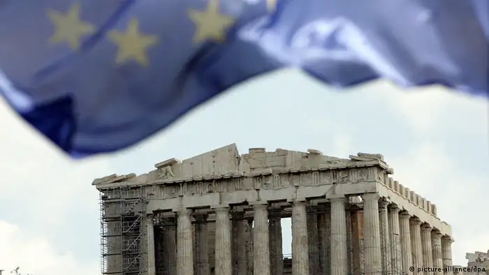 Akropolis EU-Flagge