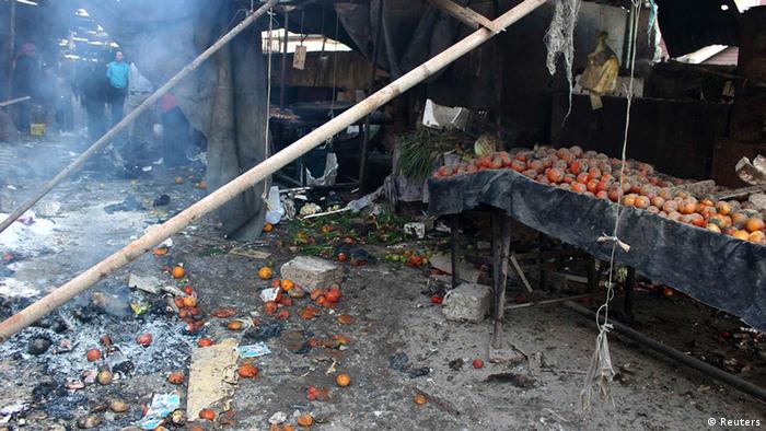 Syrien Aleppo Markt Bombardierung Beschuss Luftangriff