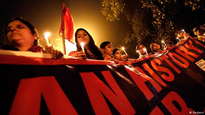 Gedenken Indien Gruppenvergewaltigung Mord 16.12.2013