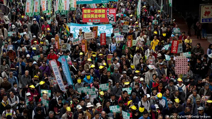 China Protest in Hong Kong