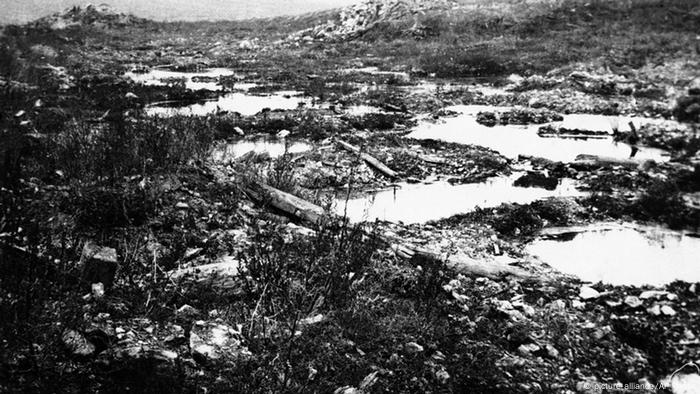 Erster Weltkrieg: Schlachtfeld bei Verdun um 1917