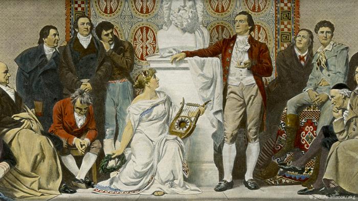 Deutschland Geschichte Kultur Goethe in Weimar mit August Wilhelm Iffland (picture-alliance/akg)
