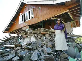 印度、巴基斯坦和阿富汗在2005年发生了强烈地震