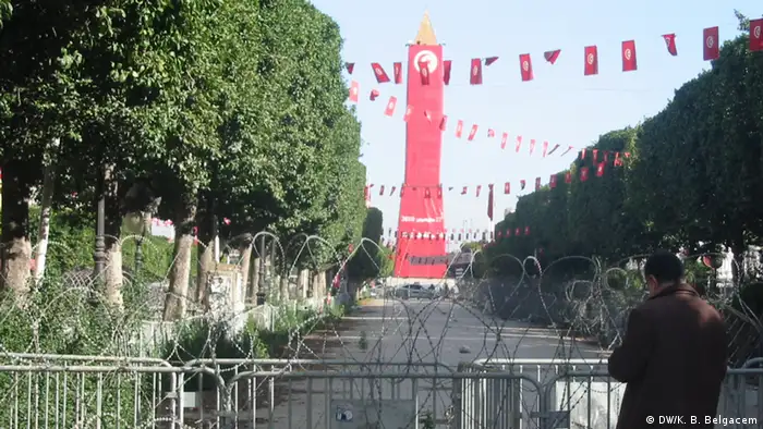 Stacheldraht in Tunis