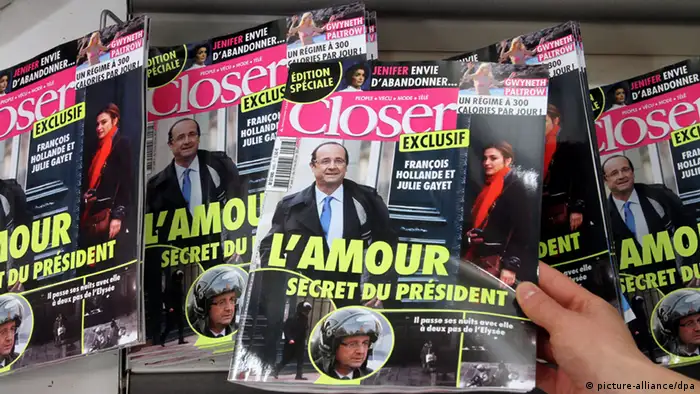 Magazin Closer, abfotografiert, Titelseite mit Hollande (Foto: DPA)