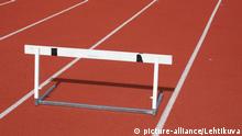 Running track and hurdle. Finland.