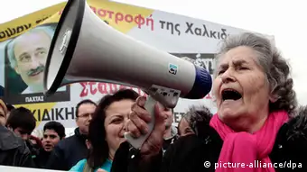 Les habitants de la région protestent contre le projet d'exploitation de l'or à Skouries