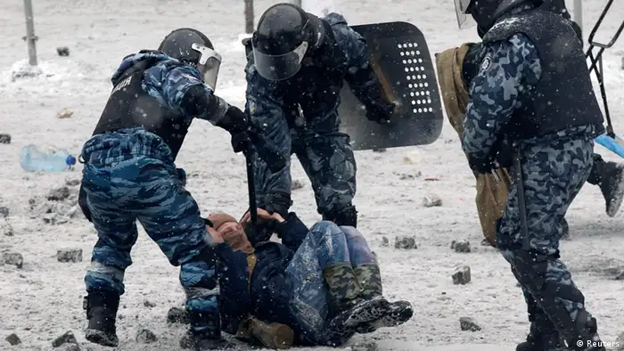 Demonstration und Proteste in Kiew 22.01.2014