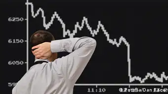 Symbolbild Börsenverlauf nach unten