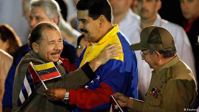 Daniel Ortega Nicaragua Nicolas Maduro Venezuela Raul Castro Kuba Jose Marti Havanna