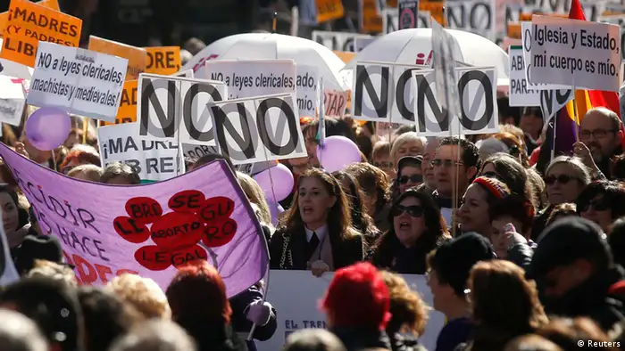Proteste in Spanien für Recht auf Abtreibung