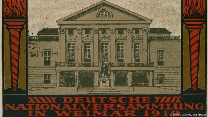 Nationaltheater Weimar Bildpostkarte 1919