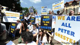Kenia Protest gegen Inhaftierung von Journalist Peter Greste