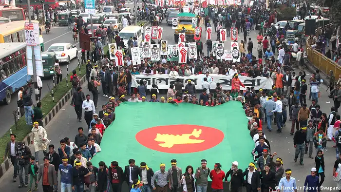 Bangladesch die Bewegung in Dhaka