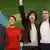 Das Spitzenquartett der Grünen für die Europawahl 2014: Reinhard Bütikofer, Ska Keller, Rebecca Harms, Sven Giegold (v.l.n.r.) Foto: DPA