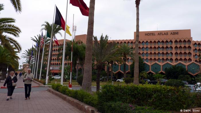 الصورة لأحد الفنادق في مراكش من عام 2014