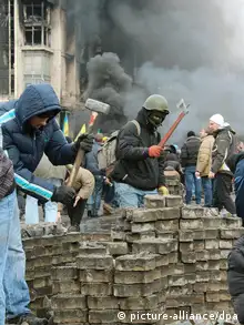 Ukraine Demonstranten Protestlager auf dem Maidan in Kiew