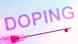 Шприц на фоне надписи "Допинг" Шприц на фоне надписи "Допинг"