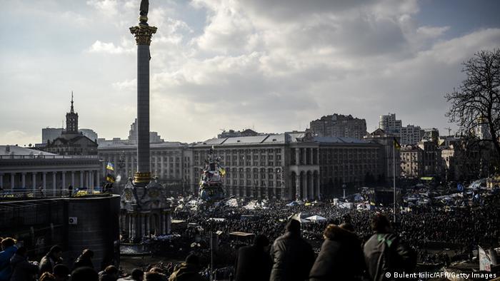 Demonstrators in Kyiv on February 21, 2014. (Photo: BULENT KILIC / AFP / Getty Images)