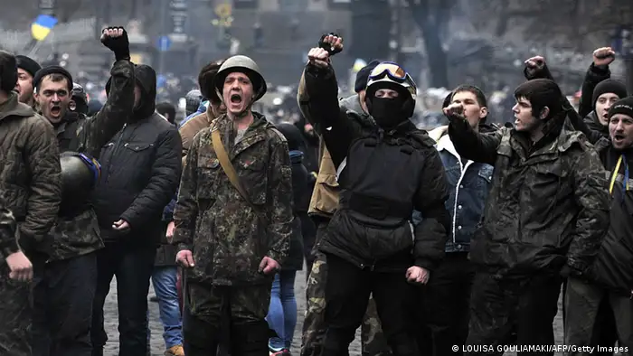 Ukraine Oppositionelle in Kiew 22. Feb 2014