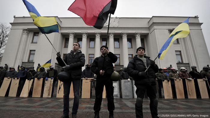 Ukraine Oppositionelle in Kiew 22. Feb 2014