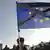 durchgestrichene EU-Flagge Foto: HALLDOR KOLBEINS/AFP/Getty Images