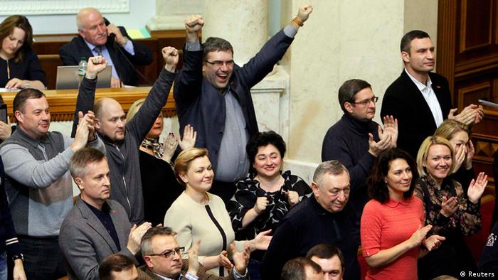Ukraine Parlamentssitzung am 22. Feb. 2014