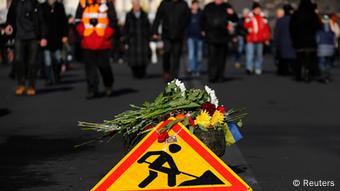 Ukraine Maidan in Kiew Straßenschild