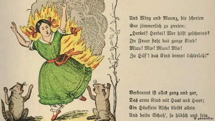 Zeichnung des brennenden Paulinchens aus Struwwelpeter (Foto: gemeinfrei)