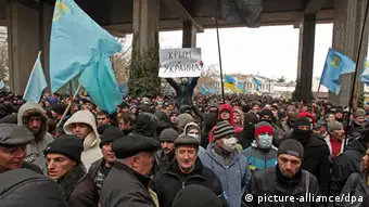 Ukraine Demonstration auf dem Krim Simpheropol
