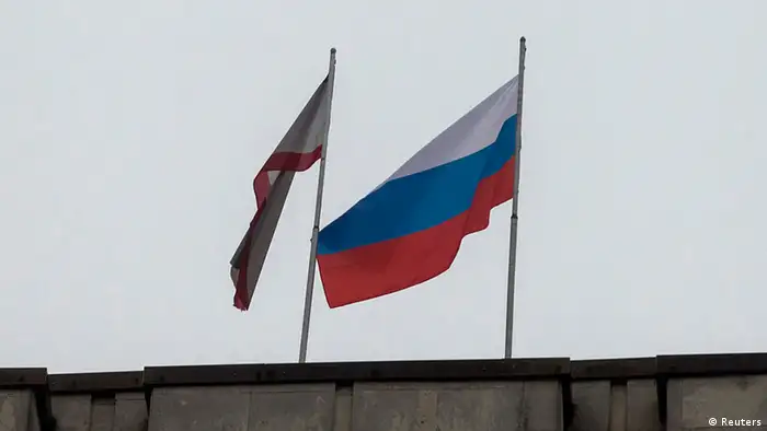 Ukraine Krim Simferopol Parlament besetzt Flagge
