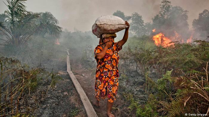 Indonesien Smog aufgrund von Waldbränden