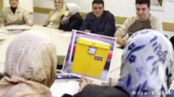 Turkish students studying German
