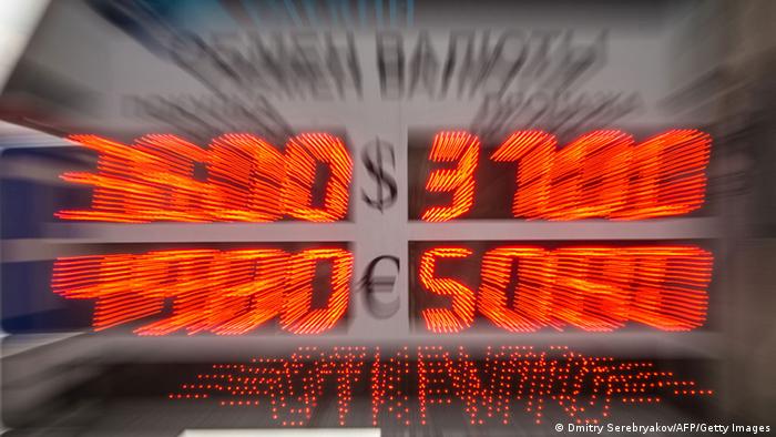 Ukraine Russis crisis /Rouble exchange rate against the euro and dollar