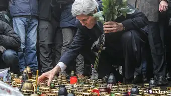 Ukraine USA Außenminister John Kerry in Kiew Maidan