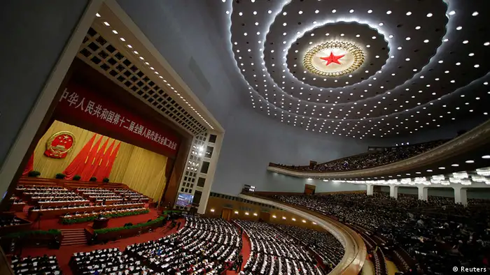 China Nationaler Volkskongress in Peking Halle