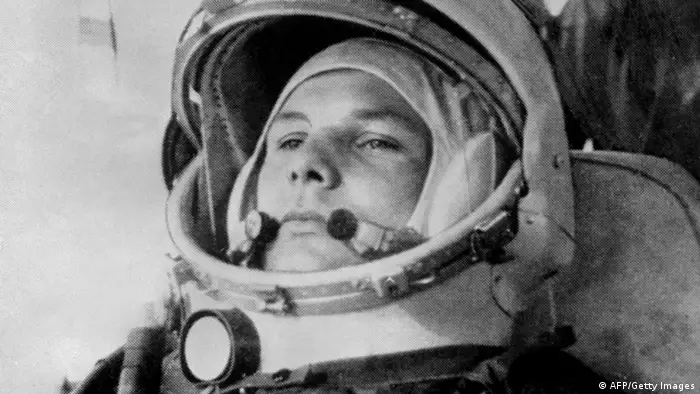 Juri Gagarin inside his Space capsule. (AFP/Getty Images)