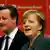 British Prime Minister David Cameron and German Chancellor Angela Merkel at the opening of the CeBIT conference in Hanover
