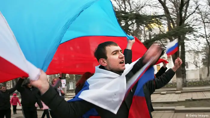 Ukraine pro-russische Demonstration in Simferopol 9.3.2014