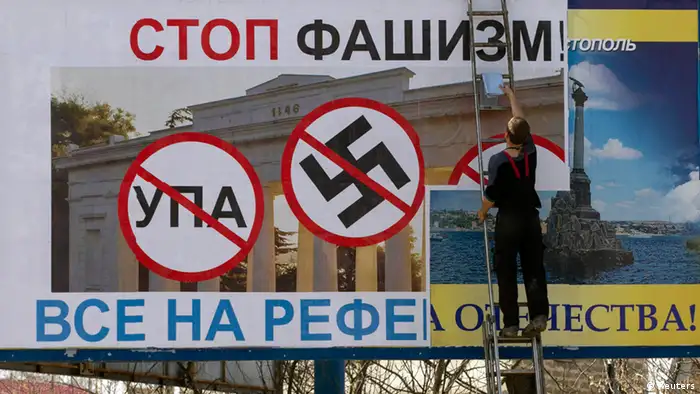 Krim Referendum Plakate 10.03.2014 Sewastopol