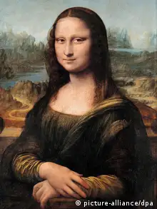 Mona Lisa von Leonardo da Vinci im Pariser Louvre Ausschnitt