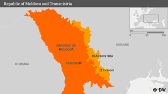Die Republik Moldau (Moldova) und die Region Transnistrien Englisch