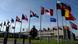 NATO headquarters in Brussels with flags NATO headquarters in Brussels with flags